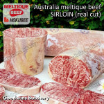 Beef Australia MELTIQUE SIRLOIN (real cut) brand HOKUBEE frozen portioned small roast cuts 4" +/- 1 kg/pc (price/kg) Striploin / New York Strip / Has Luar